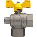 FIV - VALVOLA A SFERA GAS A SQUADRA FF CON FARFALLA E ATTACCO PRESSIONE