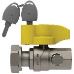 FIV - VALVOLA A SFERA GAS CON FARF. E SERRATURA FUTURGAS FEMMINA - GIREVOLE