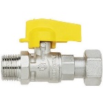 FIV - RUBINETTO A SFERA DIRITTO CON LEVETTA NORMGAS MASCHIO-GIRELLO FEMMINA