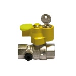 ENOLG - VALVOLA A SFERA GAS FF CON SERRATURA E PRESA DI PRESSIONE