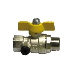 ENOLG 424-9009-06 VALVOLA A SFERA GAS FM CON FARFALLA GIALLA