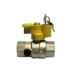 ENOLG - VALVOLA A SFERA GAS FF CON SERRATURA E PRESA PRESSIONE