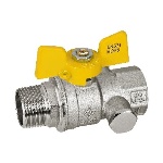 BUGAT - VALVOLA A SFERA PER GAS MF CON PRESA DI PRESSIONE