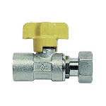 BUGAT - RUBINETTO A SFERA PER GAS FF CON BOCCHETTONE