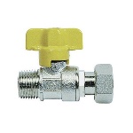 BUGAT - RUBINETTO A SFERA PER GAS MF CON BOCCHETTONE