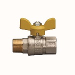 RB - VALVOLA A SFERA PER GAS A PASSAGGIO TOTALE FIL. MF  CON FARFALLA