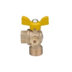 RB - VALVOLA A SFERA PER GAS PASSAGGIO TOTALE A SQUADRA FM CON FARFALLA