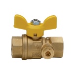 RB 424-R9099-05 VALVOLA A SFERA PER GAS A PASSAGGIO TOTALE C/PRESA PRESSIONE FF