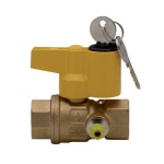 RB - VALVOLA A SFERA PER GAS CON PUNTO PRESA PRESSIONE CON SERRATURA
