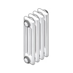 ZEHND - RADIATORE TUBOLARE IN ACCIAIO 3 COLONNE ZEHNDER CHARLESTON MOD. 3067