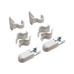 CORDI - COPPIA MENSOLE CON DISTANZIATORE P/RADIATORI TUBOLARI ARDESIA