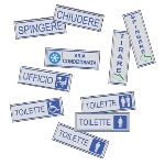 FF - ETICHETTA ADESIVA SEGNALETICA  CM 15 x 5