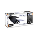 REFLE - 100 PZ GUANTI IN NITRILE NERO SENZA POLVERE R78