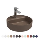 NYMO  LAVABO D'APPOGGIO ROTONDO CON FORO RUBINETTO INFINITY Bianco Lucido L. 42 cm