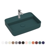 NYMO  LAVABO D'APPOGGIO RETTANGOLARE CON FORO RUBINETTO INFINITY Avorio Opaco  L. 55 cm