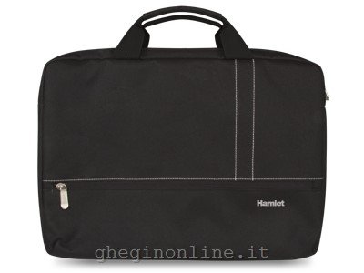 Hamlet Borsa porta Notebook Smart Travel fino a 15,6'' con robusta imbottitura colore nero nylon