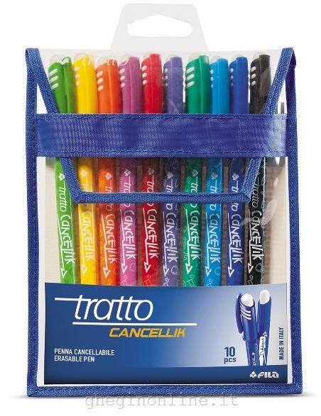 10 Pezzi Penna Roller a Inchiostro Gel Cancellabile Punta da 0.7 mm Blu, Nero Pe