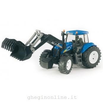 BRUDER New Holland T8040 with frontloader, 3 anno/i, ABS sintetico, Nero, Blu