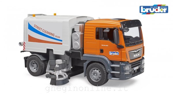 Mezzo stradale Bruder 03780 Camion Man TGS Pulizia Stradale