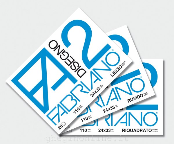 Fabriano Blocco FA/2 12 Fogli 24x33 cm riqadrato