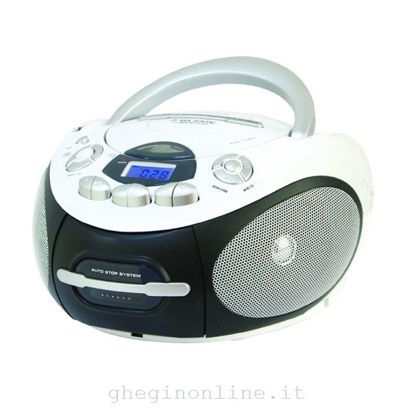New Majestic AH-2387R MP3 USB Lettore CD personale Nero, Bianco