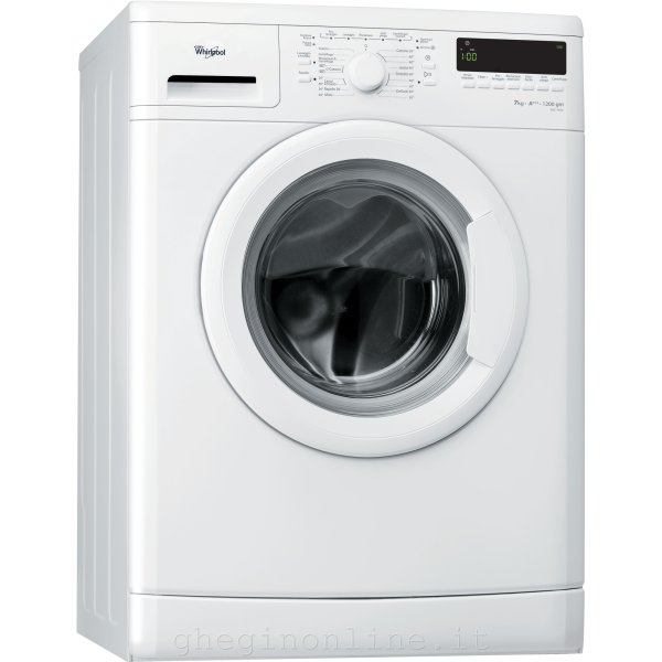 Whirlpool DLC7012, Caricamento frontale, 7 kg, B, 75 dB, 1200 Giri/min, A+++
