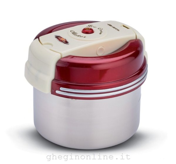 Ariete 630 macchina per gelato 10 W Rosso, Acciaio inossidabile, Bianco