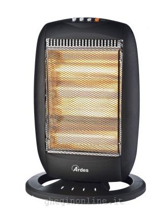 Ardes AR455B stufetta elettrica Interno Nero 1600 W Riscaldatore di ambienti elettrico alogeno