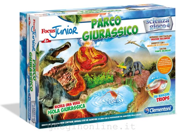 13913 Clementoni Focus parco giurassico, Kit per esperimenti, Paleontologia, Ragazzo/Ragazza, 8 anno/i, Multicolore