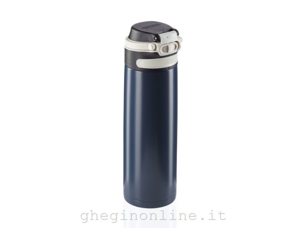 Leifheit 03275 tazza da viaggio 600 ml Nero, Blu Acciaio inossidabile