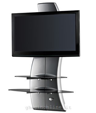 Meliconi Ghost Design 2000 Rotation supporto TV e sistema audio 2 ripiani