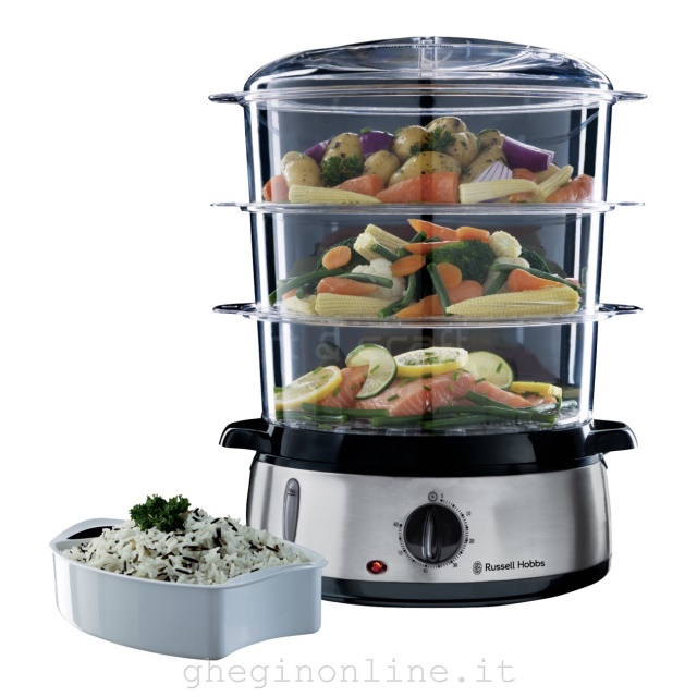 RUSSELL 19270-56   VAPORIERA 3 VASCHETTE 9L 800W TIMER