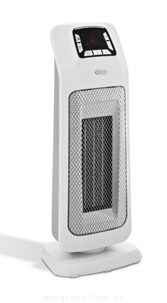 191070158 Argoclima Fusion, Riscaldatore ambiente elettrico con ventilatore, Ceramica, 90°, 12 h, Interno, Bianco