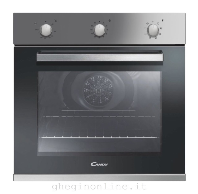 33702096 Candy Timeless FCP602X/E, Media, Forno elettrico, 65 L, 65 L, 2 ripiani, Da incasso