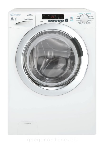 31007446 Candy GVSW 496DWC-01, Caricamento frontale, Libera installazione, Argento, Bianco, Sinistra, LCD, 1400 Giri/min