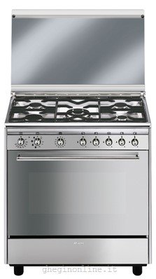 Smeg SX81M-1 cucina Piano cottura Gas Acciaio inossidabile B