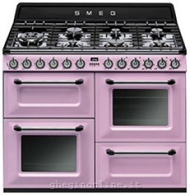 Smeg TR4110RO Cucina Victoria Rosa, Piano cottura, Rosa, Manopola, Frontale, Gas, 7 Fornello(i)
