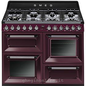 Smeg TR4110RW1, Piano cottura, Porpora, Manopola, Gas, 7 Fornello(i), 7 Fornello(i)