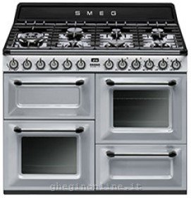 Smeg TR4110S1 Cucina Victoria Silver, Piano cottura, Acciaio inossidabile, Manopola, Gas, 7 Fornello(i), 7 Fornello(i)