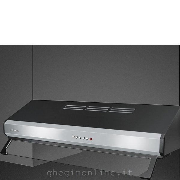 Smeg KSEC61XE cappa aspirante Integrato Nero, Acciaio inossidabile 230 m³/h D