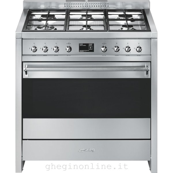 Smeg A1-9 cucina Piano cottura Gas Acciaio inossidabile A+