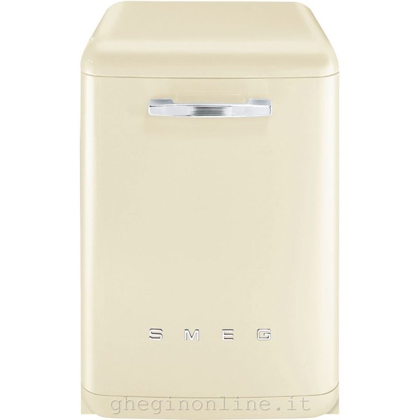 Smeg LVFABCR Anni '50 Panna, Libera installazione, Crema, Argento, Pulsanti, 13 coperti, 42 dB