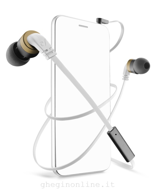 Cellularline Mosquito - Universale Auricolari in-ear leggeri dal suono pulito Bianco
