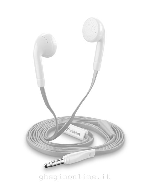 Cellularline Butterfly - Universale Auricolari a filo super colorati Bianco