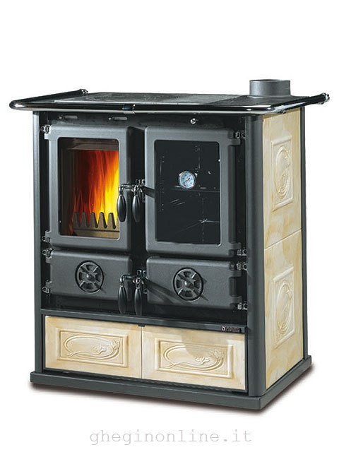 La Nordica Rosetta stufa Libera installazione A legna Nero, Crema