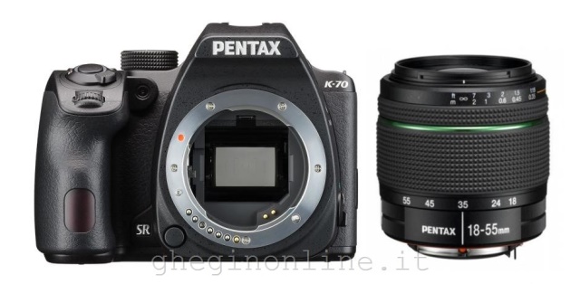 Pentax K-70 + 18-55 WR Kit fotocamere SLR 24,24 MP CMOS 6000 x 4000 Pixel Nero