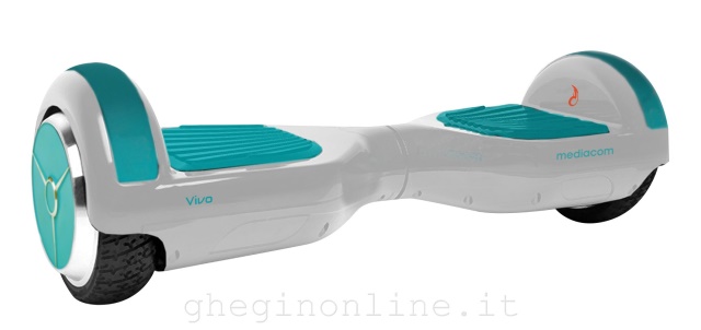 Mediacom Vivo V65 hoverboard 12 km/h 2200 mAh Blu, Bianco