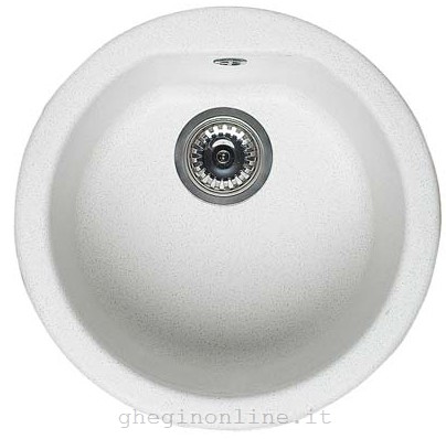 Elleci FOX Round Lavello montato su piano Cerchio Granitek