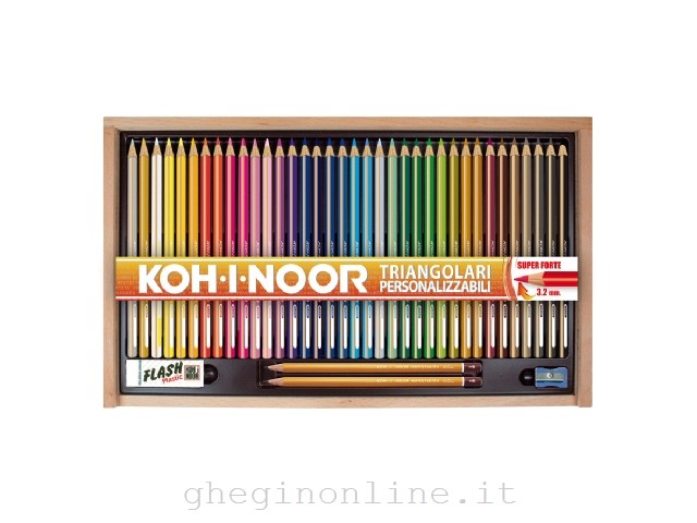 Koh-I-Noor Progresso - Set di 24 matite colorate Aquarell senza legno