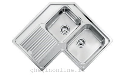 CM Zenith 83 x 83 2V Lavello ad incasso Angolo Acciaio inossidabile